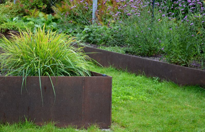 Railroad Ties Supporting a Garden Bed